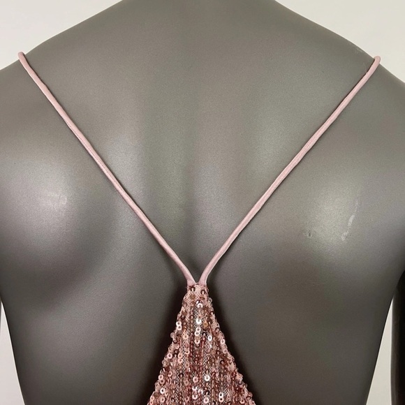 Victoria's Secret Camisole Women’s XL Pink Sequin Sleeveless - Picture 7 of 10